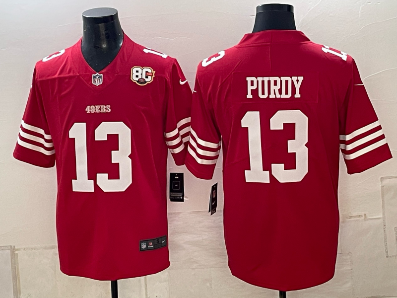 Men 2026 Nike San Francisco 49ers #13 Purdy Red NFL Jersey 1023005->san francisco 49ers->NFL Jersey